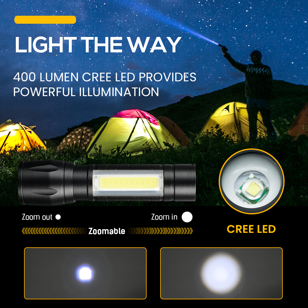 cree led usb rechargeable flashlight Power Style Focalize Q5 LED 250 Lumen 6" Long - AF5026 Cree rechargeable flashlight Infinity X1 7000 Lumen Rechargeable