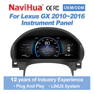 ชุดอัพเกรดหน้าจอ LCD สำหรับรถยนต์ Navihua พร้อมมาตรวัดความเร็วอัตโนมัติ ระบบ Linux รองรับ Carplay สำหรับ Lexus GX400/GX460 ปี 2010-2016 - Product Image 2