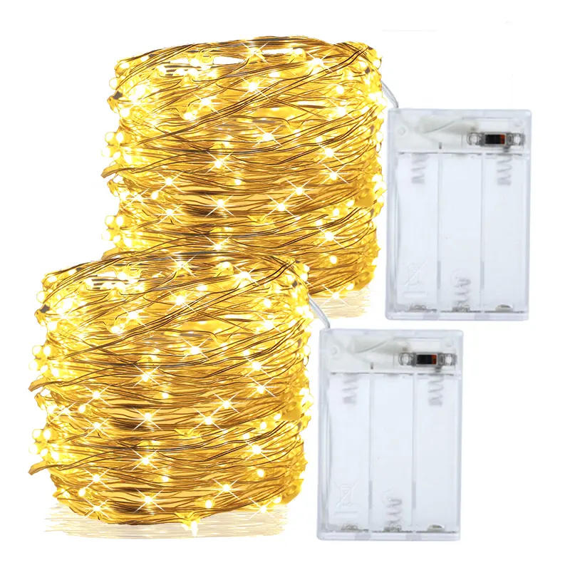 High quality free sample 10M 100led wedding warm white christmas twinkle fairy led copper wire string lights