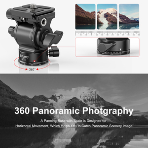 Tête de trépied miniature V1S, tête de caméra panoramique rotative, tête vidéo hydraulique, plaque à dégagement rapide Arca Swiss pour appareil photo reflex numérique - Product Image 5
