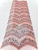 Tissu de Broderie Perlée de Luxe de Haute Qualité en Dentelle Guatémaltèque, Prix d'Usine, pour Robe de Mariage et de Soirée à Dubaï