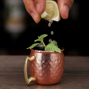 Mini-tasses à <span class=keywords><strong>cocktail</strong></span> Moscow Mule <span class=keywords><strong>en</strong></span> <span class=keywords><strong>cuivre</strong></span>, placage <span class=keywords><strong>cuivre</strong></span> pur, doublure <span class=keywords><strong>en</strong></span> acier inoxydable pour whisky, expresso, liqueur, bar - Product Image 6
