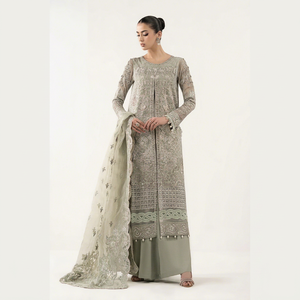 Colección 2025, Vestido de Fiesta y Boda para Mujer, Hecho a Mano, Bordado con Lentejuelas, Estilo Pakistaní e Indio, con Borlas y Encaje, Largo hasta la Rodilla - Product Image 1