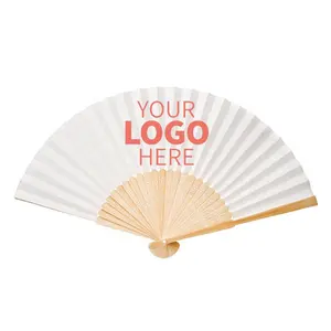 Customize Logo Bamboo Hand Fans Wedding Favors