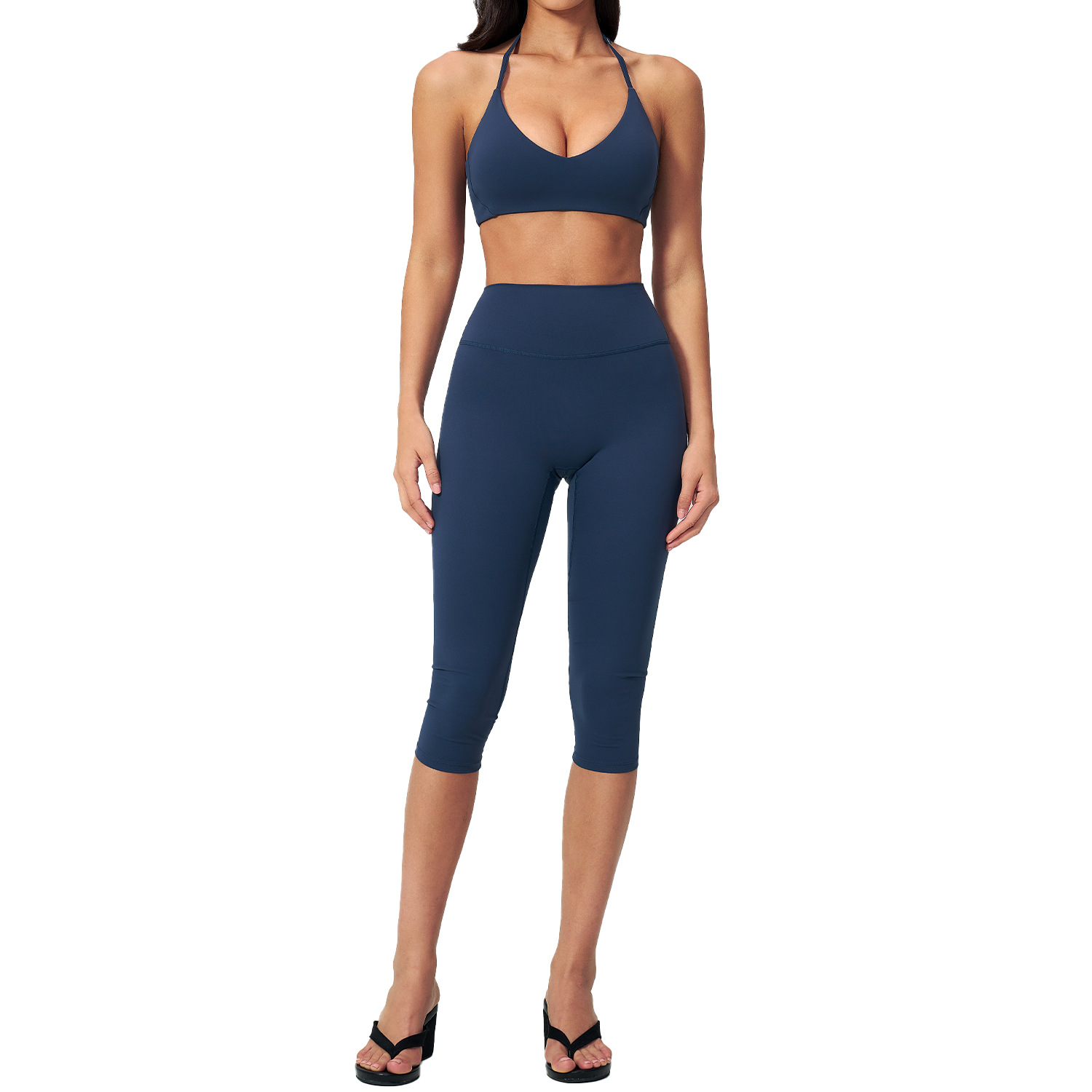 Women Seamless Yoga Set Quick Dry Fitness Running Gym Activewear Outfit