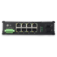 JHA saklar jaringan terkelola cerdas Web, serat 8 1G dengan 2 1G LAN RJ45 PoE opsional