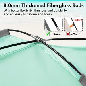 Tente <span class=keywords><strong>de</strong></span> <span class=keywords><strong>camping</strong></span> multifonctionnelle portable pour 3-4 personnes, <span class=keywords><strong>en</strong></span> polyester 190T, ventilation, protection solaire, pour la plage et le <span class=keywords><strong>bord</strong></span> <span class=keywords><strong>de</strong></span> <span class=keywords><strong>mer</strong></span> - Product Image 3