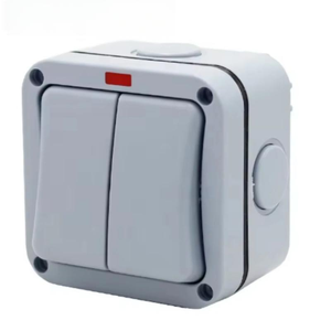 <span class=keywords><strong>Interruptor</strong></span> de Pared <span class=keywords><strong>Exterior</strong></span> de 2 Vías y 2 Botones, 20A 250V IP66, Resistente a la Intemperie, Control Dual, Montaje en <span class=keywords><strong>Superficie</strong></span> para Jardín, Balcón y Áreas Húmedas - Product Image 5