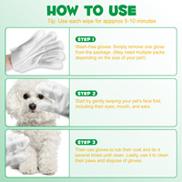 Oimmal – Lingettes gants nettoyantes pour animaux de compagnie, prix de gros, 1 pièce/paquet, avec huile de coco et flocons d'avoine pour chiens et chats – Nettoyage, désodorisation et soin des poils – Disponible