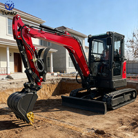 Mini-excavatrice chinoise professionnelle à bras zéro déplacement, importée, avec moteur Euro 5 EPA, 4 tonnes, pour espaces étroits