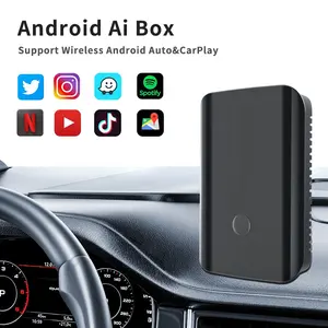 Grandnavi wireless carplay Ai box Androidauto android 4 + 64GB SIM card portable Box Plug and Play Ai carplay box