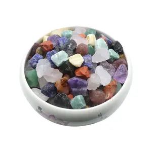 Grosir 1 KG/bag Batu Alam Kristal Agate Jade Baku Kerikil Batu Permata Longgar 7 Chakra Energi Penyembuhan Batu DIY Baku Batu