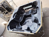 Baignoire et spa pour 5 personnes, bain à remous blanc avec piscine de massage, spa extérieur, baignoire extérieure, jacuzzi, bain à remous en acrylique