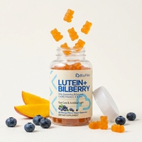 Gummies à la Lutéine et Myrtille Véganes à Base de Pectine Saveur Mangue Soin des Yeux pour Adultes Complément Alimentaire 60 Unités