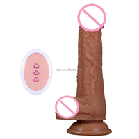 SacKnove Bester wiederauf ladbarer vibrierender beheizter & schwingender echter weicher Silikon-super realistischer Dildo vibrator mit Saugnapf