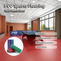 أرضية PVC لقاعة تنس الطاولة من HANLI بسمك 4.5 مم، ذات ملمس قماشي، مرنة للغاية، تقلل الضوضاء، مقاومة للصدمات، حاصلة على شهادة CE
