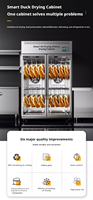 Armoire de séchage et de maturation suspendue en acier inoxydable 304 pour viande, pour boucherie, idéale pour le séchage du canard et la préparation du barbecue