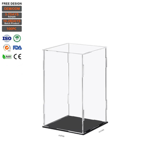 <span class=keywords><strong>Vitrine</strong></span> anti-poussière <span class=keywords><strong>en</strong></span> acrylique de couleur personnalisée <span class=keywords><strong>pour</strong></span> objets de collection, figurines d'action, figurines miniatures, montage facile - Product Image 1