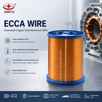 Alambre Magnético de Aluminio Revestido de Cobre Esmaltado (ECCA) de 0.10-0.18 mm, Clase 180, Alambre Redondo para Bobinado Soldable para Motores y Transformadores