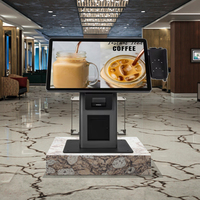 Totem interactif Android personnalisé WUXIN, kiosque en libre-service tactile de 27 pouces, kiosque de gestion des visiteurs avec caméra biométrique, lecteur de code-barres