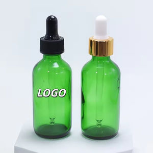 Botella de Vidrio Verde con Gotero de 5 ml, 10 ml, 15 ml, 20 ml, 30 ml, 50 ml, 100 ml, Botella para Aceites Esenciales, Envases para Cosméticos - Product Image 1