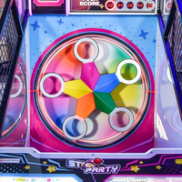 Machine de jeu d'arcade à monnayeur de lancer de balles, jeu d'adresse à cible rotative avec notation LED pour centre de divertissement familial