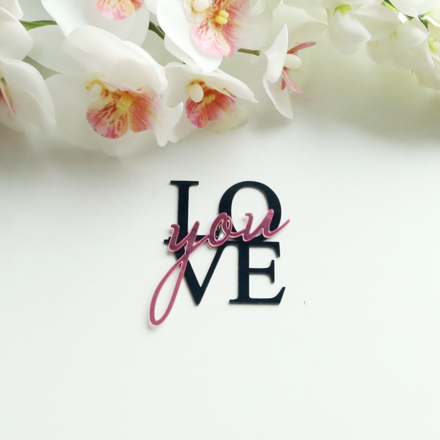 Love You (Black Base + Mirror Rose Red Face)