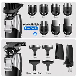 Kit de toilettage 6-en-1 pour hommes, tondeuse à cheveux IPX7, fournitures de barbier, ensemble de tondeuses personnelles multifonctions pour hommes, pour la maison, nouvelle collection, meilleures ventes - Product Image 4