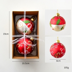 Boules de Noël en verre transparent de qualité supérieure, ornements suspendus pour la décoration de l'arbre de Noël - Product Image 6