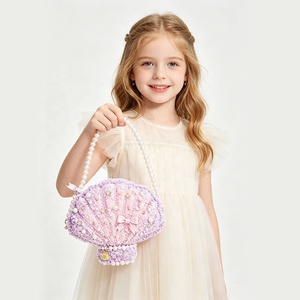 Wholesale Kids Educational DIY Shell Purse Kit Handmade Soft Ice Strip Yarn <b>Bag</b> for Creative Art & Craft Birthday Gifts - Product Image 6