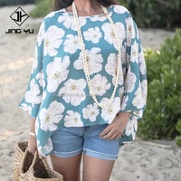 Fabrication en gros, impression personnalisée, robe d'été florale hawaïenne, robe longue bohème, robe de plage maxi pour femmes