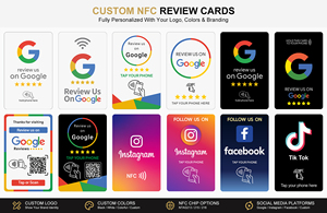 Carte NFC PVC NTAG213 pour Google Review, Instagram, TikTok, Facebook – Carte Tap CR80 <span class=keywords><strong>Android</strong></span> iOS vierge, réinscriptible, déverrouillée, étanche - Product Image 3