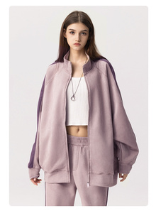 Chaqueta <span class=keywords><strong>con</strong></span> <span class=keywords><strong>cremallera</strong></span> de ajuste regular para <span class=keywords><strong>mujer</strong></span> al por mayor, sudadera <span class=keywords><strong>sin</strong></span> <span class=keywords><strong>capucha</strong></span> <span class=keywords><strong>con</strong></span> <span class=keywords><strong>cremallera</strong></span> de alta calidad <span class=keywords><strong>y</strong></span> talla grande para <span class=keywords><strong>mujer</strong></span> - Product Image 2