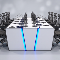 Console de contrôle pour centre de surveillance, poste d'opérateur CCTV, table de poste de travail, panneau de conception, exemple de mobilier du fabricant