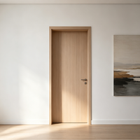 Porte intérieure en noyer de haute qualité, écologique, à âme pleine, résistante à l'humidité et insonorisée pour villa, appartement, chambre à coucher