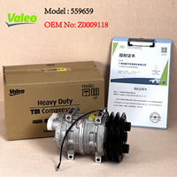 Compresseur de climatisation Valeo TM21 100 % neuf et original, référence OE : Z0009118, corps 12V 2BG 149mm, pompe de refroidissement premium pour véhicules lourds