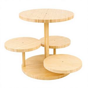 Présentoir à cupcakes en bambou écologique à 4 niveaux, design contemporain peint à la main, étagère à fruits et desserts, support à gâteaux, plateau de service - Product Image 1