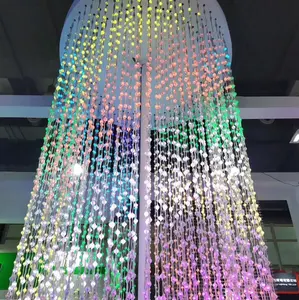 Хрустальные светодиодные лампы 12 В IC2811, полноцветные светильники в форме ананаса с дождем, 20 шт. в комплекте, 2 метра на струну