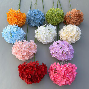 Venta al por mayor barato solo cabeza blanco rosa Hortensia flor artificial para la boda Día de la madre Año Nuevo chino fiesta de año nuevo - Product Image 2