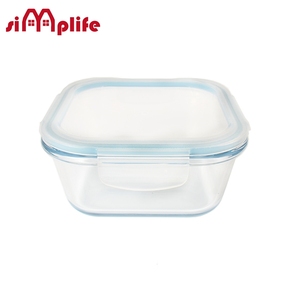 핫 세일 유리 도시락 전자 레인지 파이렉스 유리 식품 용기 휴대용 편리한 도시락 - Product Image 1
