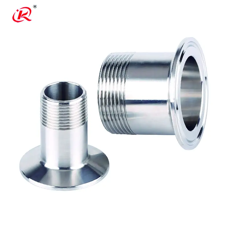 KQ Food Grade Stainless Steel Pipe Fitting suppliers external thread Tri Clamp Ferrule