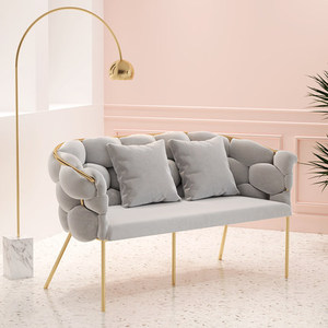 Zone <span class=keywords><strong>de</strong></span> repos pour café nordique, espace <span class=keywords><strong>de</strong></span> négociation, combinaison canapé, réception d'hôtel, canapé en fer forgé - Product Image 5