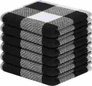 Factory 100% Cotton Waffle Cleaning Cloth Soft Absorbent Dish Cloths for Home Reusable <b>Kitchen</b> Plaid <b>Towel</b> - Product Image 1