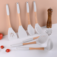 Cuillère de service à fente tourneur serveur de pâtes brosse à badigeonner flexible pince à fouet ensemble d'ustensiles de cuisine en silicone ustensiles de cuisine