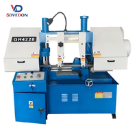 Scie à ruban de haute précision SDVEDON GH4228, machine à scier à haute efficacité, moteur de serrage hydraulique CNC, capacité de coupe de 280 mm