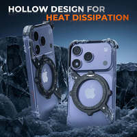 Étui en métal AUREXIONICS pour iPhone 18 Pro avec design industriel en forme de S