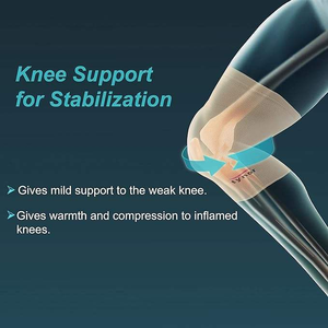 Tynor Knee Sleeve Support Warm Breathable Pull On Knee <b>Pad</b> Pair for Adult Sports - Product Image 5