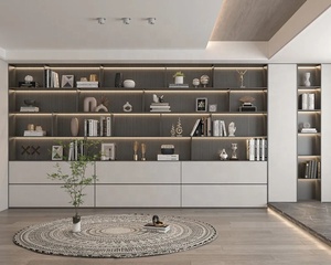 الحديثة الفاخرة خزانة غرفة المعيشة مكتب رف خشبي للكتب - Product Image 2