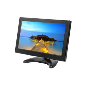 Monitor Komputer Keamanan Led TFT 12V, Monitor Portabel 1366*768 11.6 Inci Ukuran Kecil DC 12V