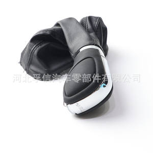 ฝาครอบหัวเกียร์ Volkswagen Dsg หนังสีดำ ชุบโครเมียม ออกแบบตามหลักสรีรศาสตร์ เหมาะสำหรับ Golf 6 Jetta Mk6 Eos Passat B7 Cc เกียร์อัตโนมัติ - Product Image 1